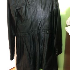 Leather parka